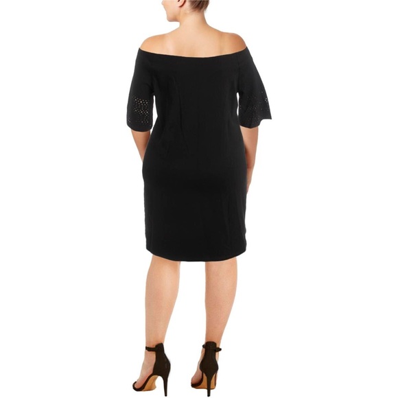 Ralph Lauren Womens Perforated Ponte Dress M - Picture 2 of 10